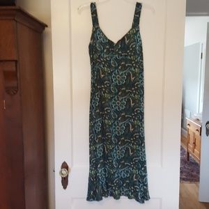 Madison Leigh dress turquoise brown and white